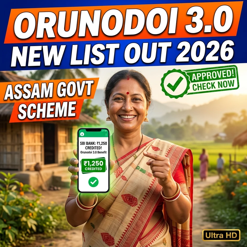 Orunodoi Scheme 3.0 New List 2026 - Check Name & Payment Status